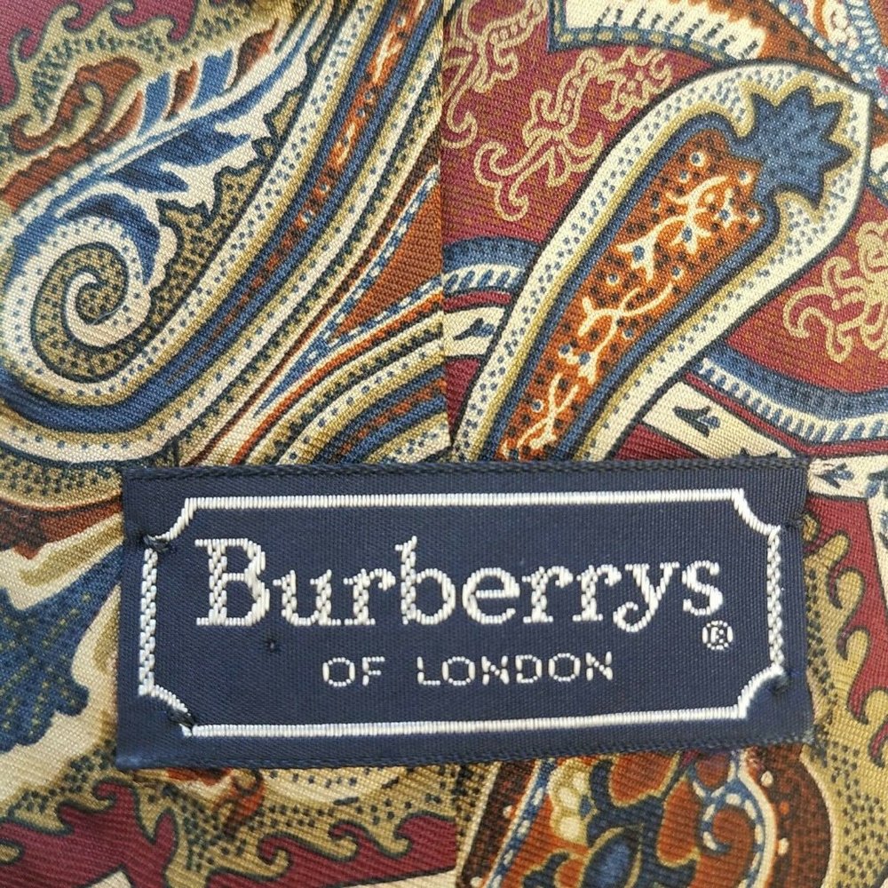 Burberry's of London Paisley Necktie 58x3.75 USA - Picture 4 of 7